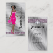 Schmuck-Visitenkarte-Afroamerikanerzebra-Krone Visitenkarte (Vorne/Hinten)