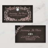 Schmuck-Visitenkarte-Rosa-Brownblumenspant 2 Visitenkarte (Vorne/Hinten)