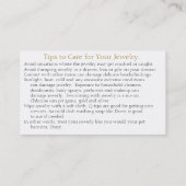 Schmuck-Visitenkarte Visitenkarte (Rückseite)