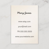 Schmuck-Visitenkarten Visitenkarte (Rückseite)