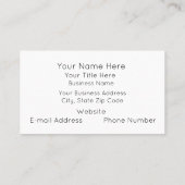 Schmuck-Visitenkarten Visitenkarte (Rückseite)