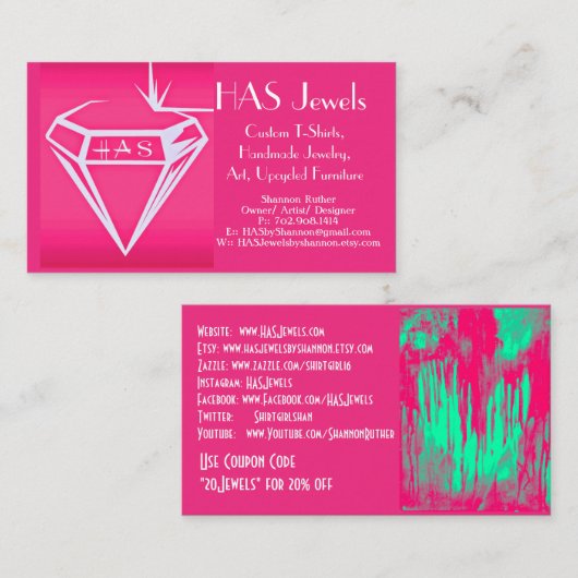 Schmuck-Visitenkarten Visitenkarte (Vorne/Hinten)