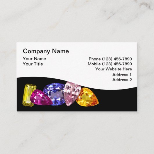 Schmuck-Visitenkarten Visitenkarte (Vorderseite)