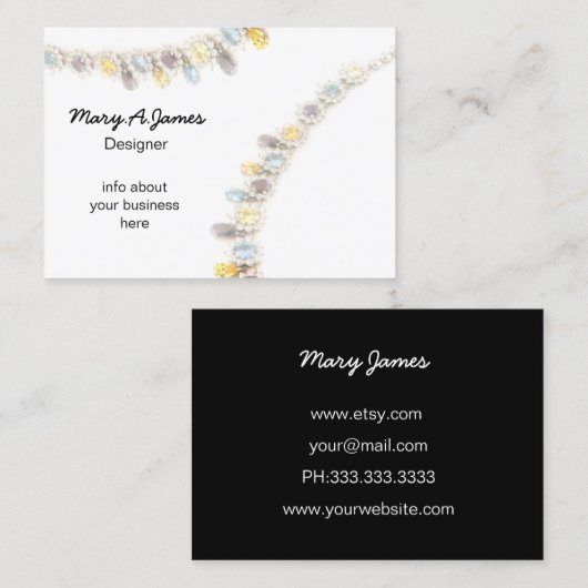 Schmuck-Visitenkarten Visitenkarte (Vorne/Hinten)