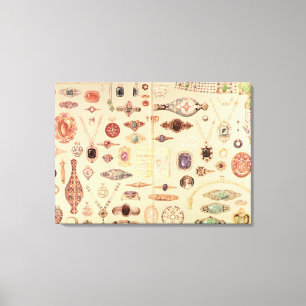 Schmuck vom "Tiffany-Katalog", 1890 Leinwanddruck