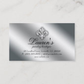 Schmuck Zebra Lilie Sparkle Hot Pink Visitenkarte (Rückseite)