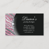 Schmuck Zebra Sparkle Pink Luxury SB Visitenkarte (Rückseite)