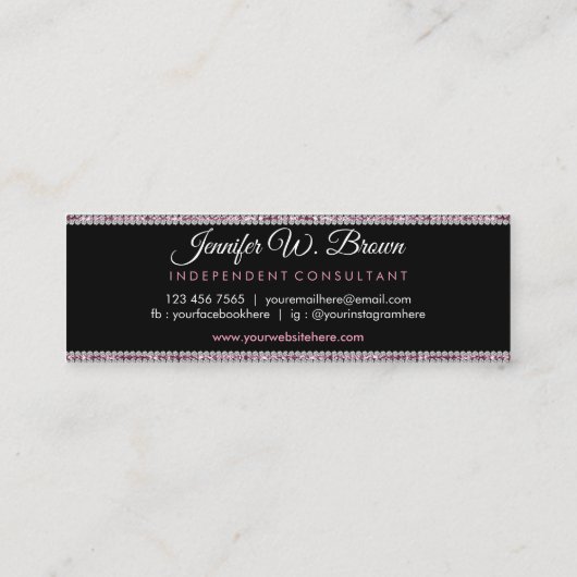 Schmuckberater Mini Visitenkarte (Rückseite)