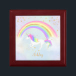 Schmuckbox zum Einhorn | Magisches Blau & Gold Erinnerungskiste<br><div class="desc">Unicorn Schmuckkasten mit magischen Blau-,  Gold-Glitzer- und Regenbogenfarben! Text in Gold mit Regenbogen eingetönt vor einem weichen Himmelblau Hintergrund. Ideal für Ihren Einhornliebhaber! Ändern Sie die Hintergrundfarbe,  wenn Sie möchten!</div>