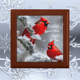 Schmuckboxen aus Holz - Kardinäle in der Nähe von Erinnerungskiste