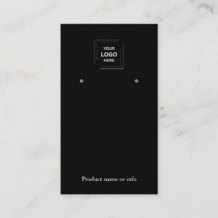 Schmuckdekoration für moderne, schwarze Firmenlogo Visitenkarte