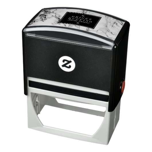 Schmuckdesigner aus schwarzem und grauem Marmor Permastempel (Produkt)