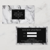 Schmuckdesigner aus schwarzem und grauem Marmor Terminkarte (Vorne/Hinten)