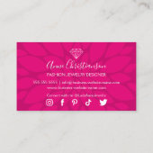 Schmuckdesigner Boutique Diamantbekleidung Edelste Visitenkarte (Rückseite)