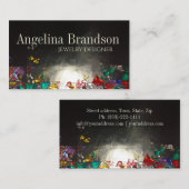 Schmuckdesigner Farbenfrohe Diamantstil-Karte Visitenkarte (Vorne/Hinten)