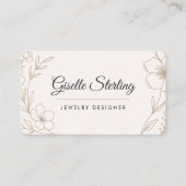 Schmuckdesigner floral visitenkarte (Vorderseite)