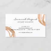 Schmuckdesigner Logo Visitenkarte Roségold (Rückseite)