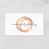 Schmuckdesigner Logo Visitenkarte Roségold (Vorderseite)