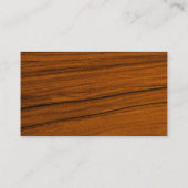 Schmuckdesigner Moderner Holzhintergrund Visitenkarte (Rückseite)