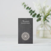 Schmuckdesigner Rustic Lotus Blume Visitenkarte (Stehend Vorderseite)