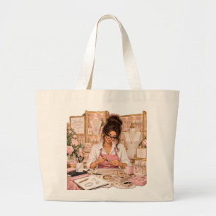 Schmuckdesigner-Tasche Rosa Goldschmuck Herstell Jumbo Stoffbeutel
