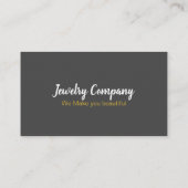 Schmuckdesigner / Verkäufer Visitenkarte (Rückseite)