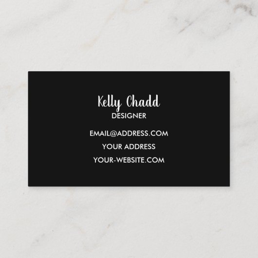 Schmuckdesigner Visitenkarte (Rückseite)