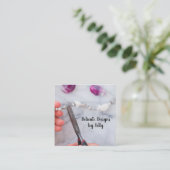 Schmuckdesigner-Visitenkarte Quadratische Visitenkarte (Stehend Vorderseite)