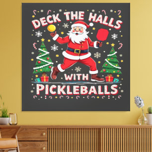 Schmücke die Hallen mit Pickleballs Leinwanddruck