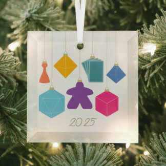 Schmücken Sie den Baum mit dem Brettspiel-Glas-Orn Ornament Aus Glas