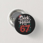 Schmücken Sie die Hallen mit 6 7 Lustigen Weihnach Button (Vorne & Hinten)