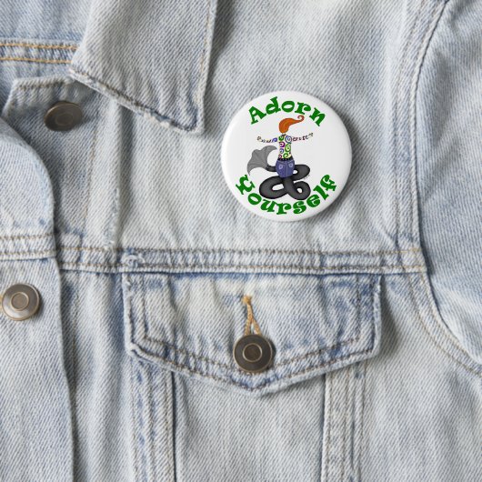"Schmücken Sie sich" Meerjungfrau-Knopf Button (Beispiel)