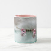 Schmuckfeder aus Vintage Beauty Button aquamarin r Tasse (Zentrum)