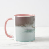 Schmuckfeder aus Vintage Beauty Button aquamarin r Tasse (Links)