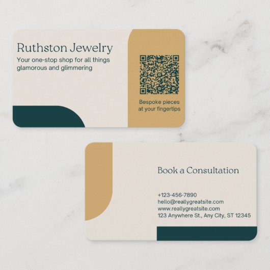 Schmuckgeschäft Visitenkarte (Vorne/Hinten)