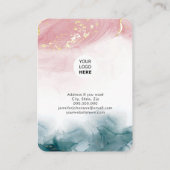 Schmuckhalter für Aquarellfarben Visitenkarte (Rückseite)