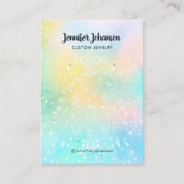 Schmuckhalter für holografische Glitzer Ohrringe P Visitenkarte