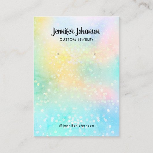 Schmuckhalter für holografische Glitzer Ohrringe P Visitenkarte (Vorderseite)