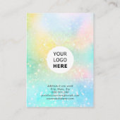 Schmuckhalter für holografische Glitzer Ohrringe P Visitenkarte (Rückseite)