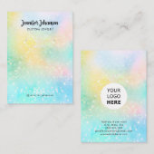 Schmuckhalter für holografische Glitzer Ohrringe P Visitenkarte (Vorne/Hinten)