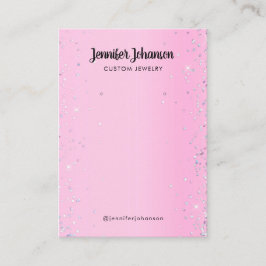 Schmuckhalter für lila Glitzer Ohrringe Pink Busin Visitenkarte