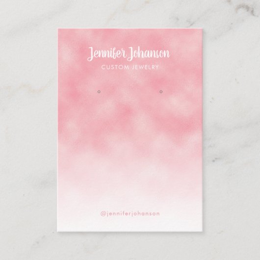 Schmuckhalter Ohrringe in modernem metallischem Ro Visitenkarte (Vorderseite)