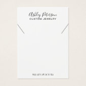 Schmuckhalterung mit schwarz-weißem Logo (Vorderseite)