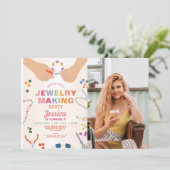 Schmuckhandwerk Geburtstagsbekleidung Schmuck Einladung (Stehend Vorderseite)