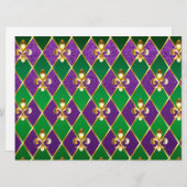 Schmuckhintergrund Mardi Gras Ankündigung (Vorne/Hinten)