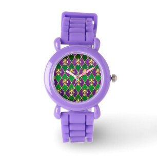 Schmuckhintergrund Mardi Gras Armbanduhr
