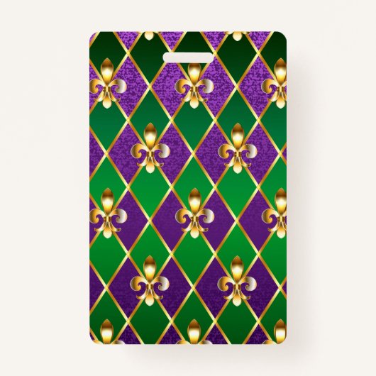 Schmuckhintergrund Mardi Gras Ausweis (Vorderseite)