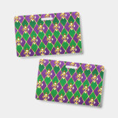 Schmuckhintergrund Mardi Gras Ausweis (Vorder- & Rückseite)