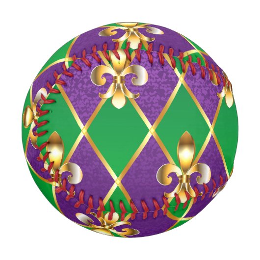 Schmuckhintergrund Mardi Gras Baseball (Vorderseite Links)