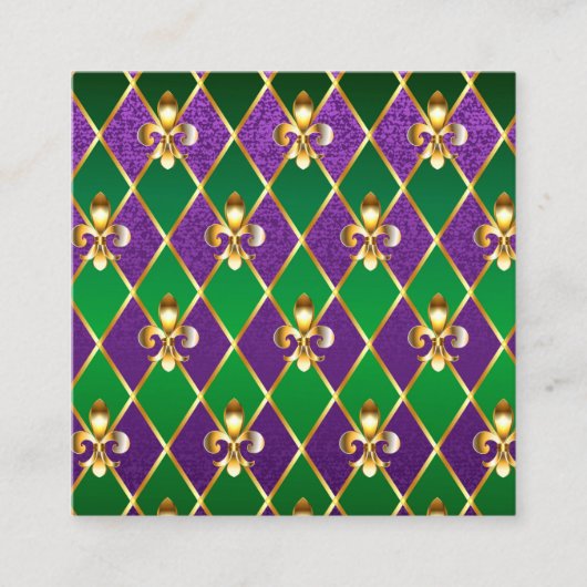 Schmuckhintergrund Mardi Gras Begleitkarte (Vorderseite)